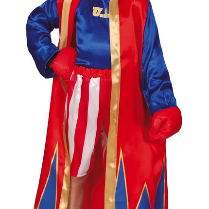 Feestbazaar Bokser Kostuum Kind Rood/Blauw