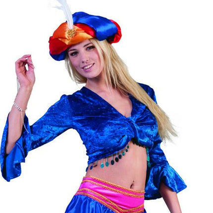 Feestbazaar Bolero 1001 nacht blauw