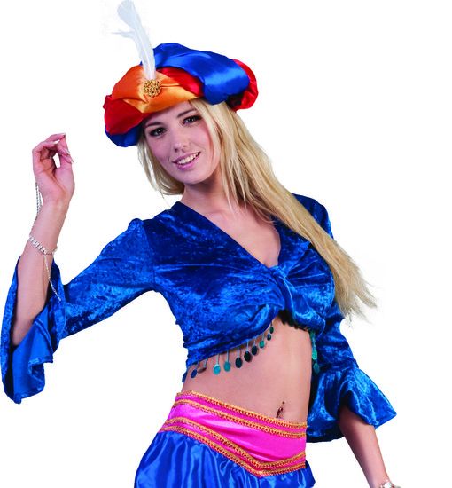 Feestbazaar Bolero 1001 nacht blauw