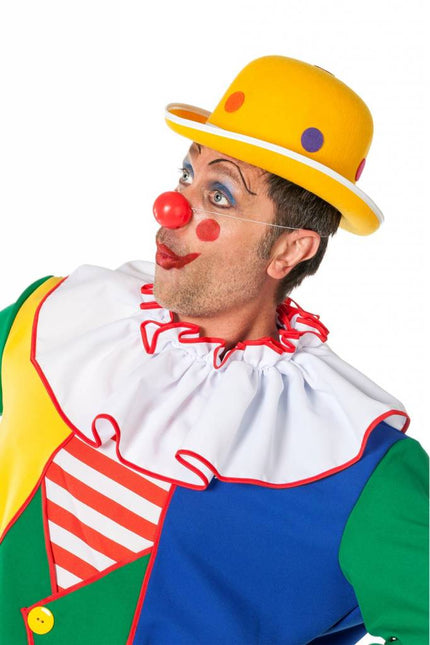 Feestbazaar Bolhoed Clown met noppen geel