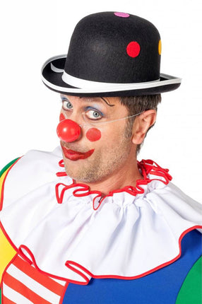 Feestbazaar Bolhoed Clown met noppen zwart
