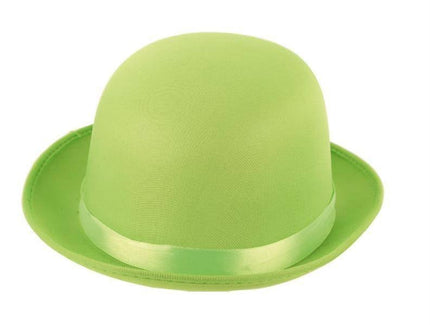 Feestbazaar Bolhoed satijn groen