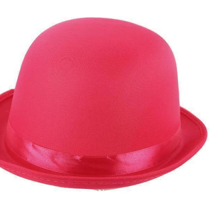 Feestbazaar Bolhoed satijn roze