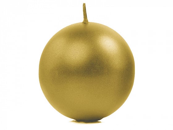 Feestbazaar Bolkaars metallic goud - 6cm