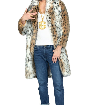Feestbazaar Bontjas Pimp Panter Lang Icelike