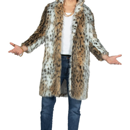 Feestbazaar Bontjas Pimp Panter Lang Icelike