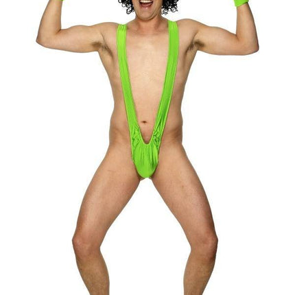 Feestbazaar Borat Mankini lime groen