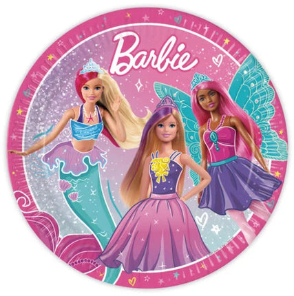 Feestbazaar Borden Barbie Fantasy 23cm (8st)