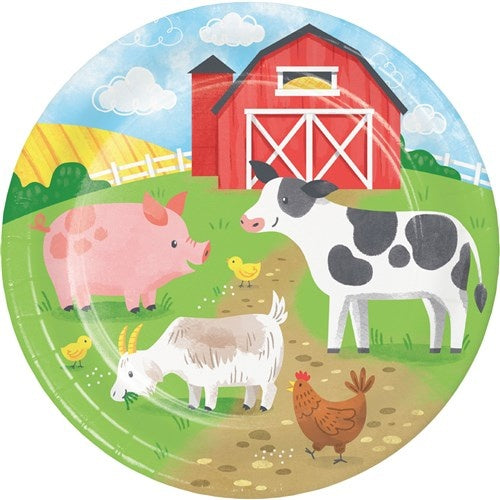 Feestbazaar Borden Boerderijdieren Farmhouse Fun (8st)