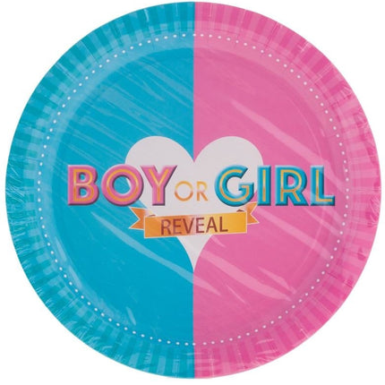 Feestbazaar Borden Boy or Girl Reveal (8st)