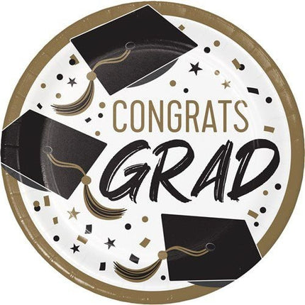 Feestbazaar Borden ’Congrats Grad’ 23cm (8st)