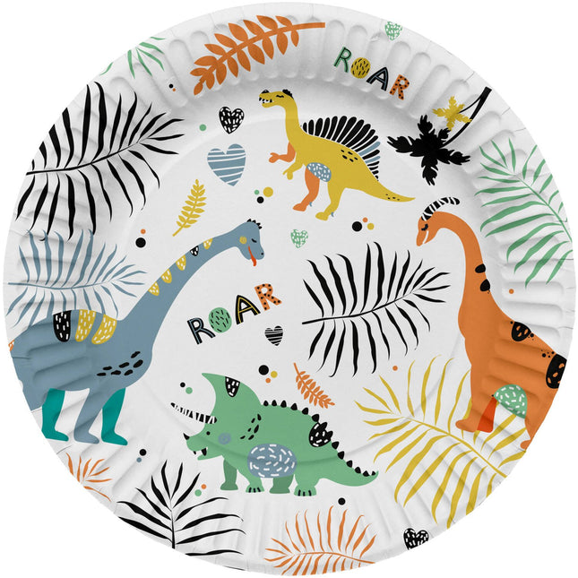 Feestbazaar Borden Dino Roars (8st)