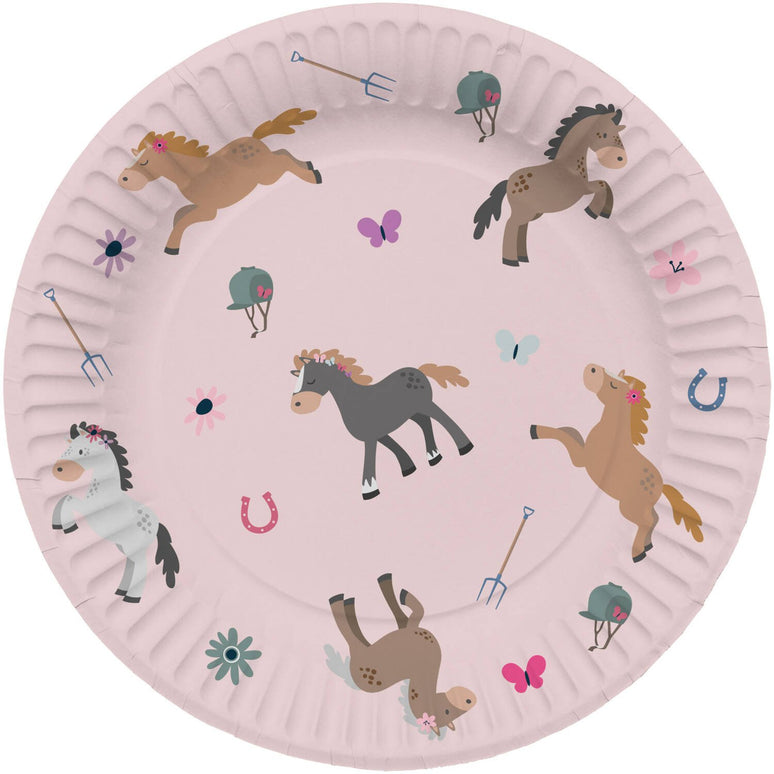 Feestbazaar Borden Happy Horses 23 cm (8st)