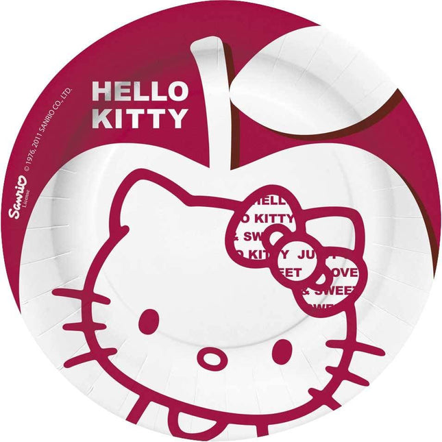 Feestbazaar Borden Hello Kitty 10st