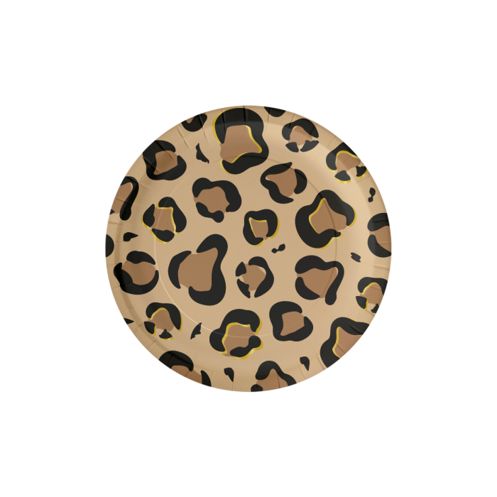 Feestbazaar Borden Luipaard print 23cm (8st)