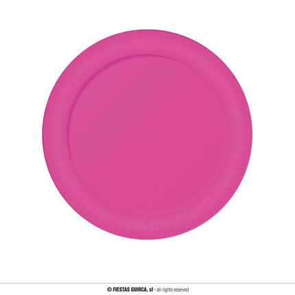 Feestbazaar Borden Neon Fuchsia 23cm (6st)