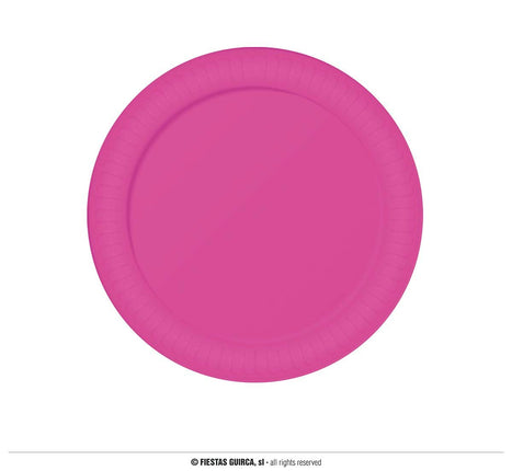 Feestbazaar Borden Neon Fuchsia 23cm (6st)