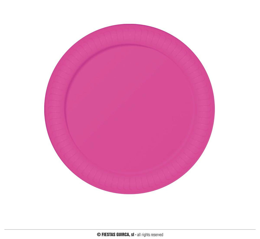 Feestbazaar Borden Neon Fuchsia 23cm (6st)