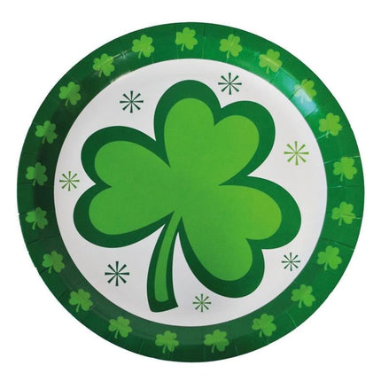 Feestbazaar Borden Shamrock Ierland 23cm (8st)