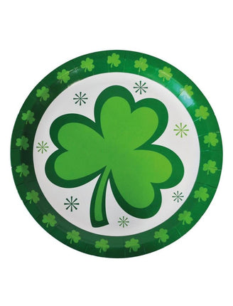 Feestbazaar Borden Shamrock Ierland 23cm (8st)