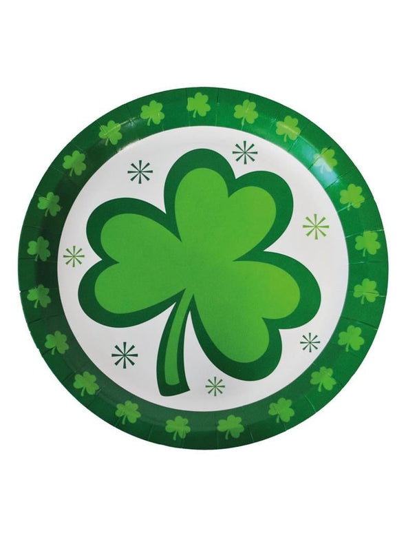Feestbazaar Borden Shamrock Ierland 23cm (8st)