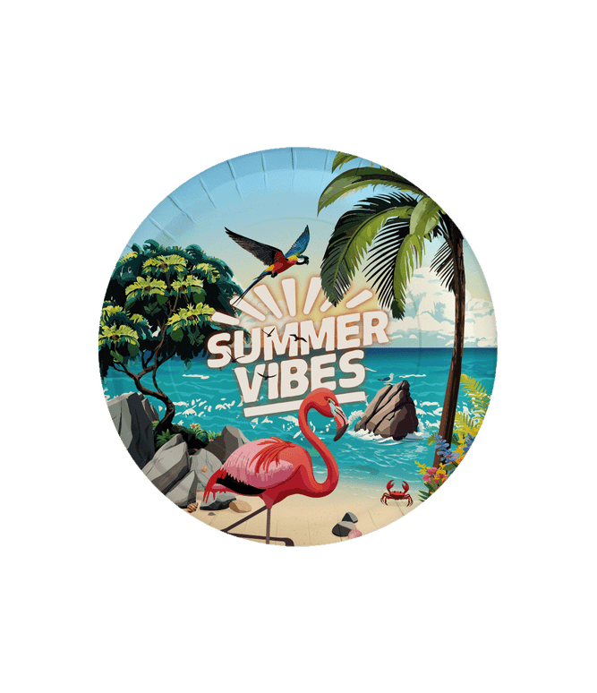 Feestbazaar Borden Summer vibes Hawaii (8st)