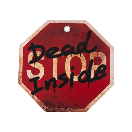 Feestbazaar Bordje Stop Death Inside (24cm)