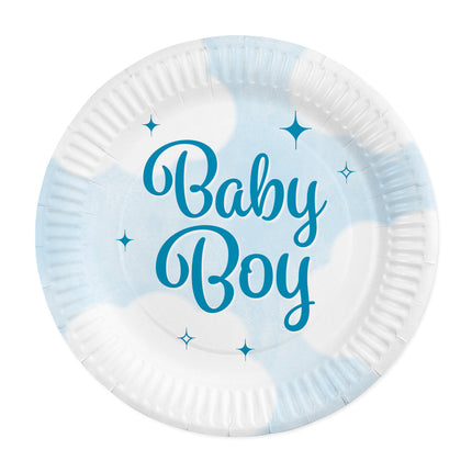 Feestbazaar Bordjes Baby Boy 23cm (8st)