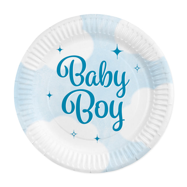 Feestbazaar Bordjes Baby Boy 23cm (8st)