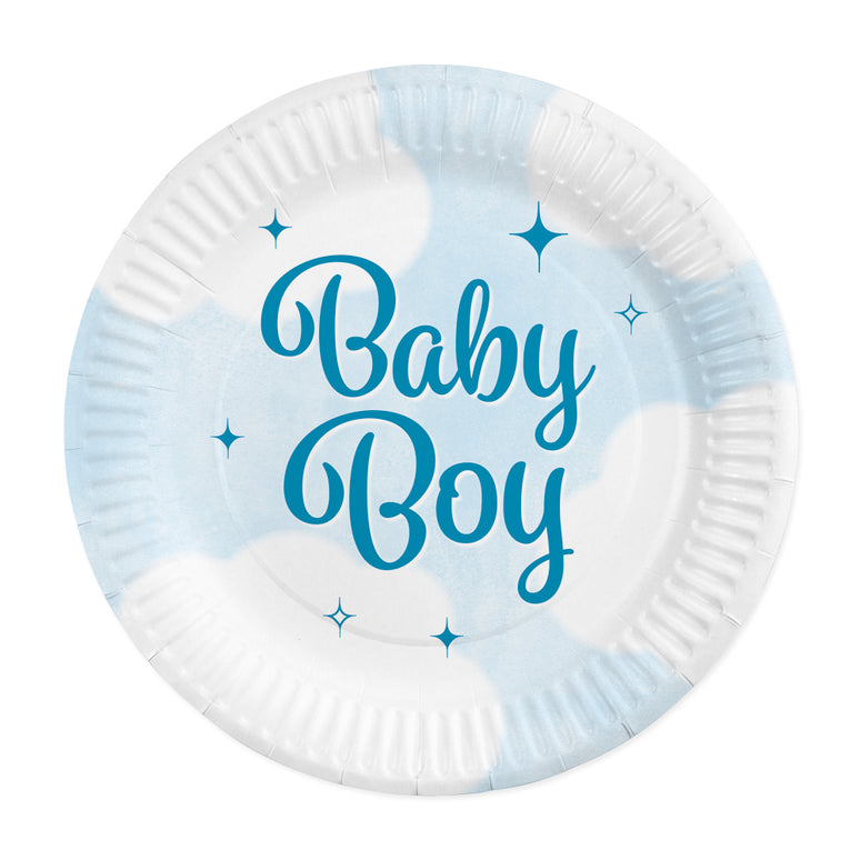 Feestbazaar Bordjes Baby Boy 23cm (8st)