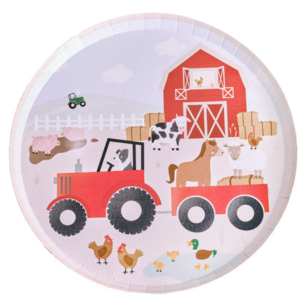 Feestbazaar Bordjes Boerderijdieren Farm Scene (8st)