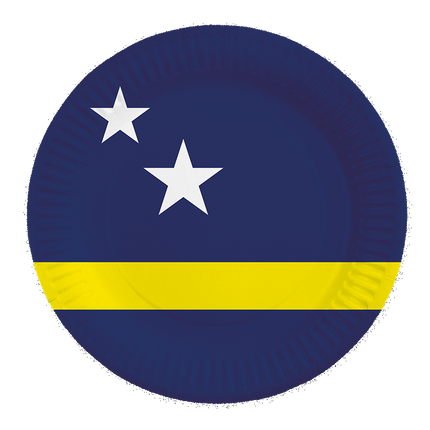 Feestbazaar Bordjes Curacao 23cm (8st)