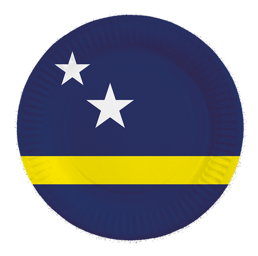 Feestbazaar Bordjes Curacao 23cm (8st)