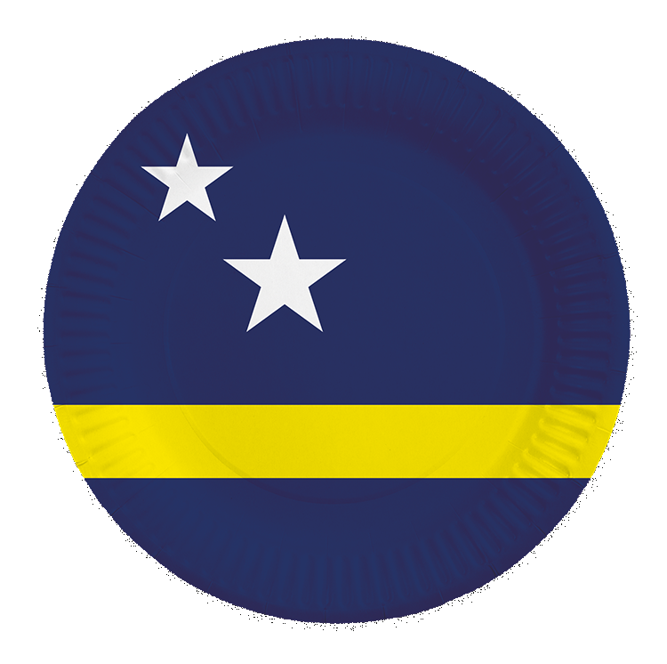Feestbazaar Bordjes Curacao 23cm (8st)