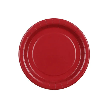 Feestbazaar Bordjes Donkerrood 18cm (6st)