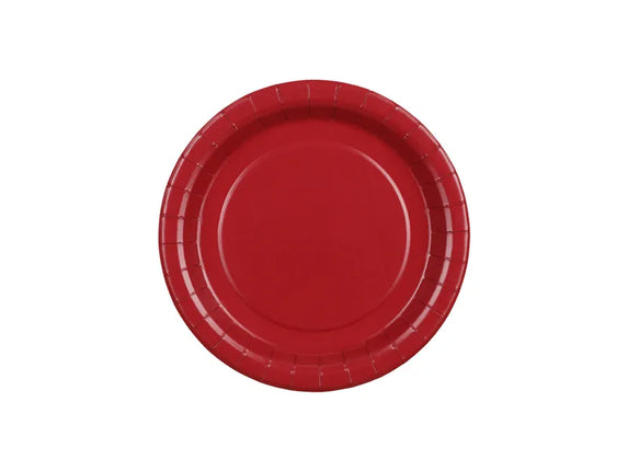 Feestbazaar Bordjes Donkerrood 18cm (6st)