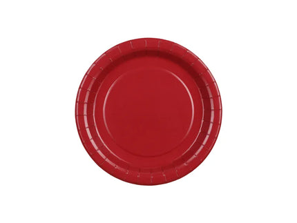 Feestbazaar Bordjes Donkerrood 18cm (6st)