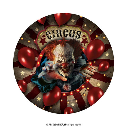 Feestbazaar Bordjes Halloween Circus Horror Clown (6st)