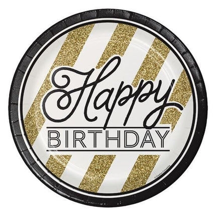 Feestbazaar Bordjes Happy Birthday 8 stuks