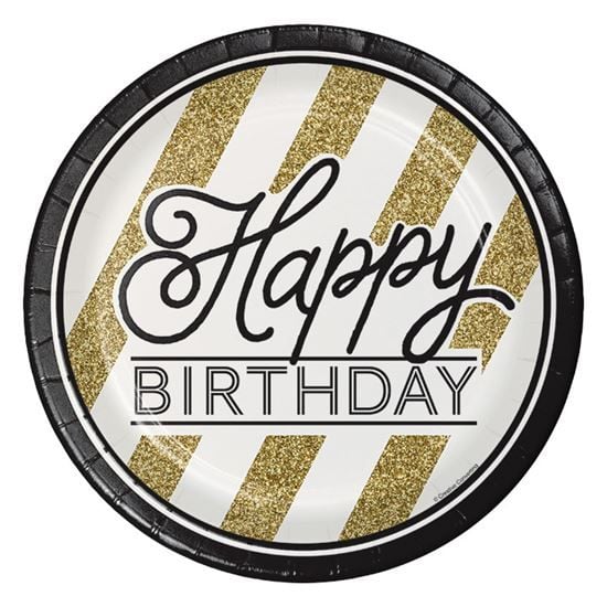 Feestbazaar Bordjes Happy Birthday 8 stuks