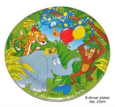 Feestbazaar Bordjes Jungle Print (8st)