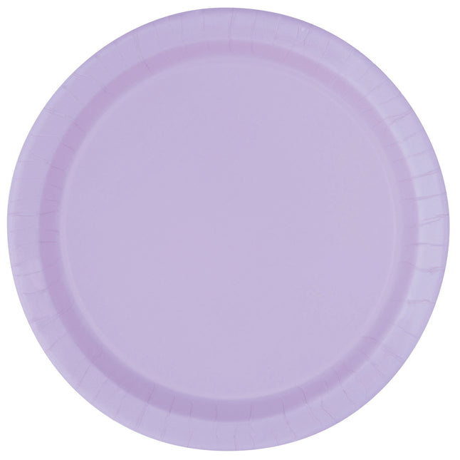 Feestbazaar Bordjes Lavendel 18cm (20st)