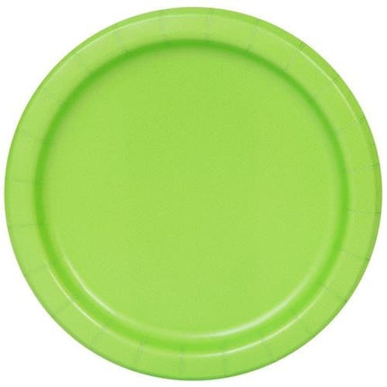 Feestbazaar Bordjes Lime Groen 20 Stuks - 18 cm