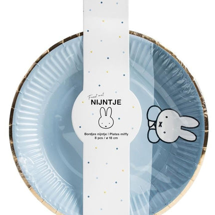 Feestbazaar Bordjes Nijntje Baby Blauw - 8 Stuks