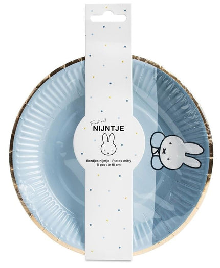Feestbazaar Bordjes Nijntje Baby Blauw - 8 Stuks