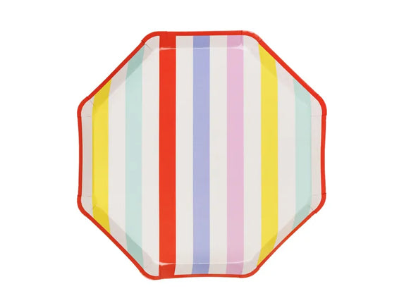 Feestbazaar Bordjes Pastel Strepen (6st)
