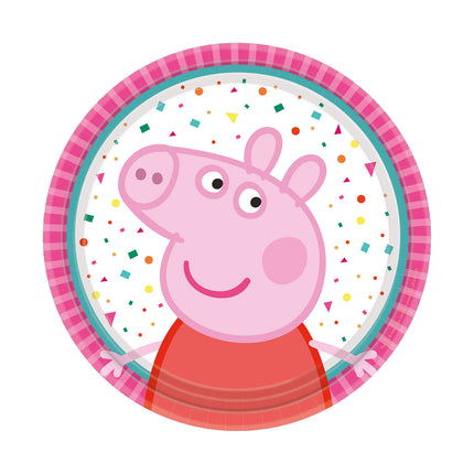 Feestbazaar Bordjes Peppa Pig Roze - 8 Stuks