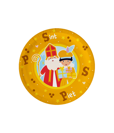 Feestbazaar Bordjes Sint & piet Cartoon Vigo (8st)