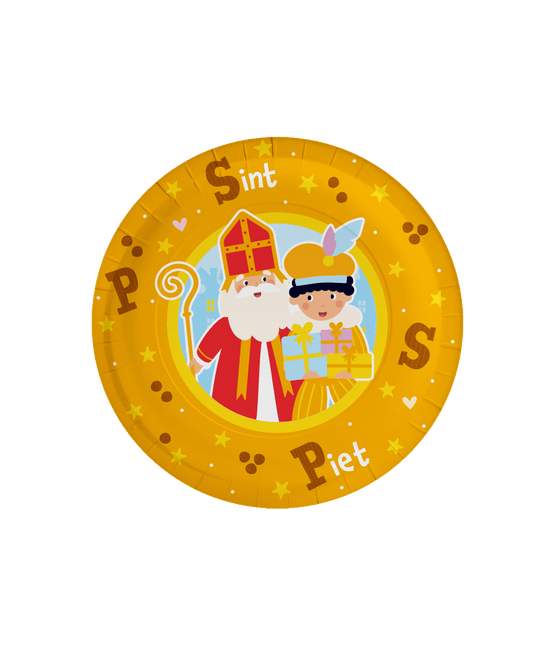 Feestbazaar Bordjes Sint & piet Cartoon Vigo (8st)