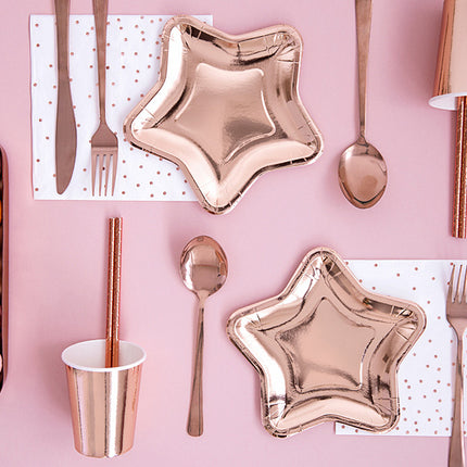Feestbazaar Bordjes Ster Rose Goud